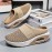 Women's Solid Color Mesh Sneakers, Slip On Soft Sole Platform Home Casual Shoes, Breathable Half Drag Slides Shoes