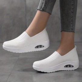 New Anti-Slip Air Cushion Running Sneakers, Breathable Slip-on Casual Shoes