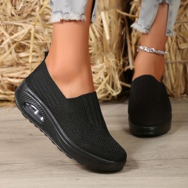 New Anti-Slip Air Cushion Running Sneakers, Breathable Slip-on Casual Shoes