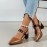 Women's Colorblock Trendy Sandals, Ankle Buckle Strap Comfy Chunky Heel Soft Sole Shoes, Versatile Point Toe Dress Shoes