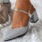Women's Chunky Heeled Sandals, Pointed Toe Two-way Wear Slip On Slingback Mid Heels, Wedding Dress Party Sandals