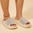 Women's Bowknot Platform Wedge Flip Flops, Solid Color Lightweight Open Toe Anti-skid Slides Shoes, Outdoor Beach Slippers