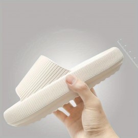 Women's Indoor Pillow Slides, Super Soft Wear-resistant Non Slip EVA Shoes, Home Bath Cloud Slides